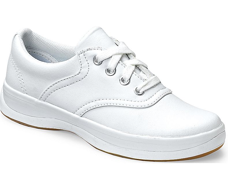 Keds Kids White Sneakers - Keds School Days 605ZOXEQF